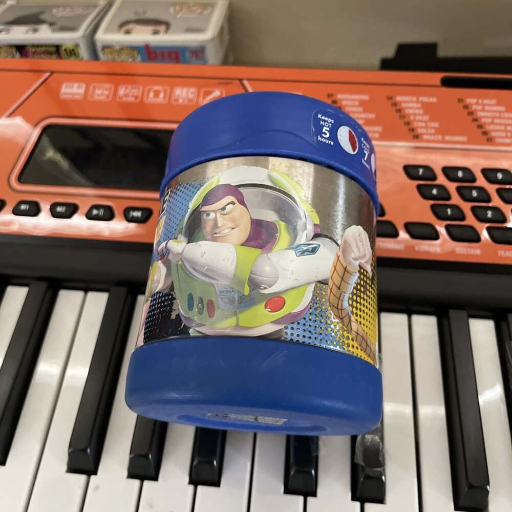 Disney's Toy Story "To The Rescue" Metal Thermos Funtainer 10 Ounce Food Jar